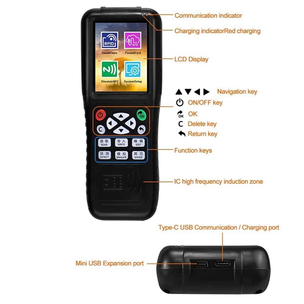 Amazon.co.jp: Wsikafxn X100 RFID NFCスマートカードリーダーライター